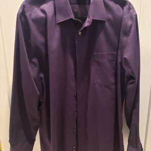 Jones New York Men's Classic Dress Shirt in Deep Purple